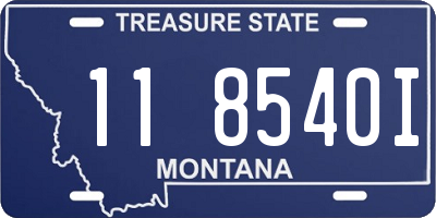 MT license plate 118540I