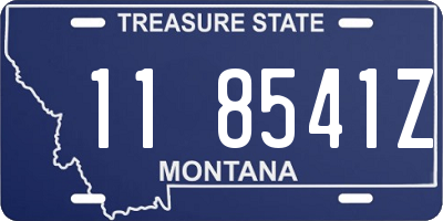 MT license plate 118541Z