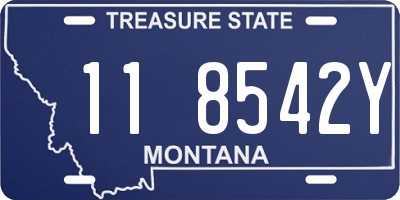 MT license plate 118542Y