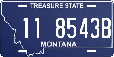 MT license plate 118543B