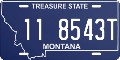 MT license plate 118543T