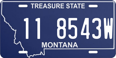 MT license plate 118543W