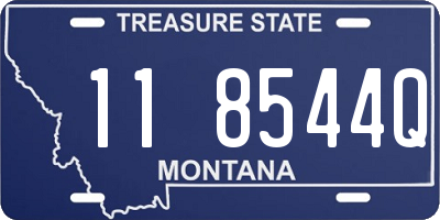 MT license plate 118544Q