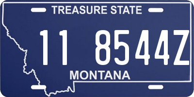 MT license plate 118544Z