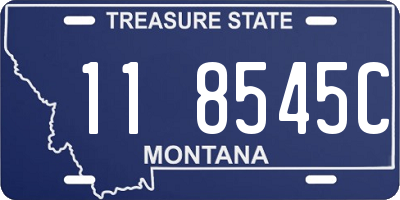 MT license plate 118545C