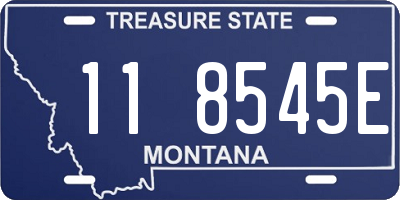 MT license plate 118545E