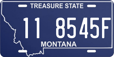 MT license plate 118545F