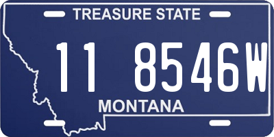 MT license plate 118546W