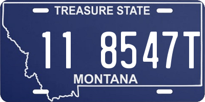 MT license plate 118547T