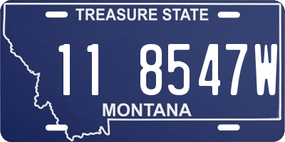 MT license plate 118547W