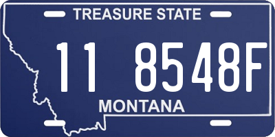 MT license plate 118548F