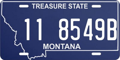 MT license plate 118549B