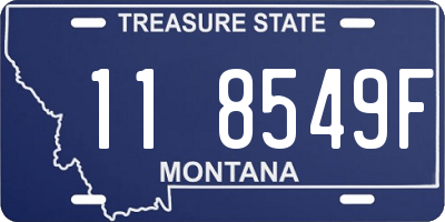 MT license plate 118549F