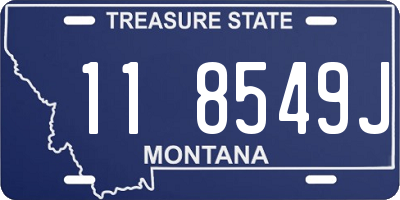 MT license plate 118549J