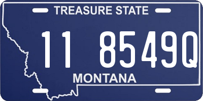 MT license plate 118549Q