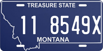 MT license plate 118549X