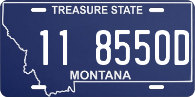 MT license plate 118550D