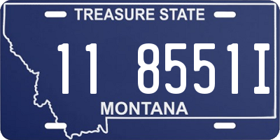 MT license plate 118551I