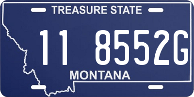 MT license plate 118552G