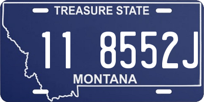 MT license plate 118552J