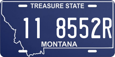 MT license plate 118552R