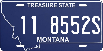 MT license plate 118552S