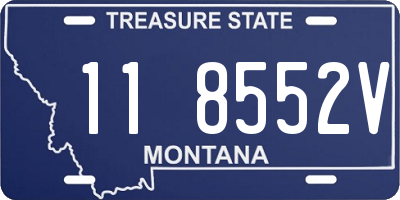 MT license plate 118552V