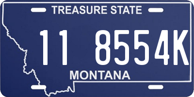 MT license plate 118554K