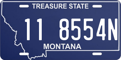 MT license plate 118554N