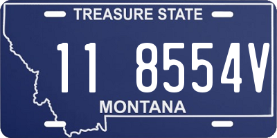 MT license plate 118554V