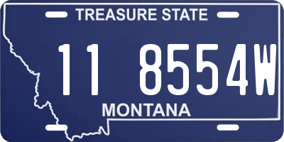 MT license plate 118554W