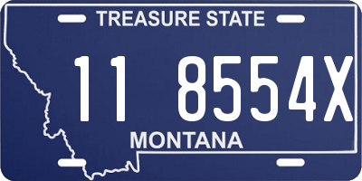 MT license plate 118554X