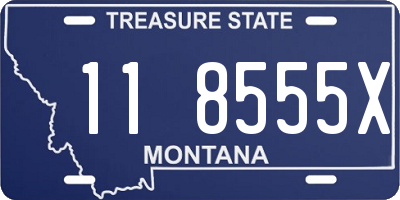 MT license plate 118555X