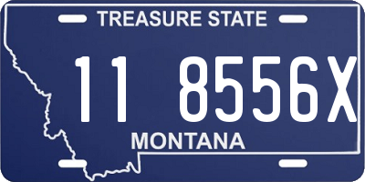 MT license plate 118556X