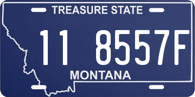 MT license plate 118557F