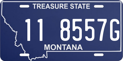 MT license plate 118557G