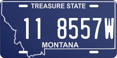 MT license plate 118557W