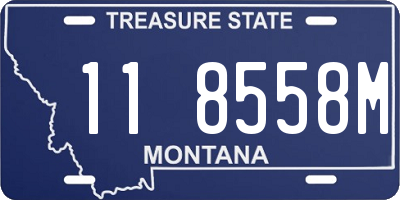 MT license plate 118558M