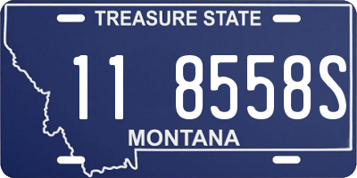 MT license plate 118558S