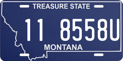 MT license plate 118558U