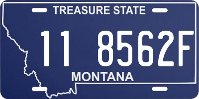 MT license plate 118562F