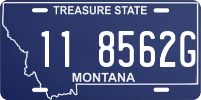 MT license plate 118562G