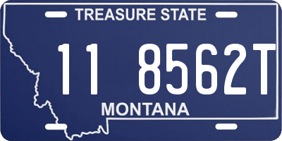 MT license plate 118562T