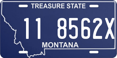 MT license plate 118562X