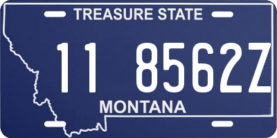 MT license plate 118562Z