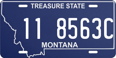 MT license plate 118563C