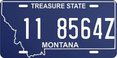 MT license plate 118564Z