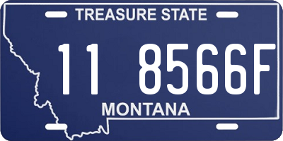 MT license plate 118566F