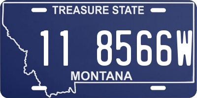 MT license plate 118566W