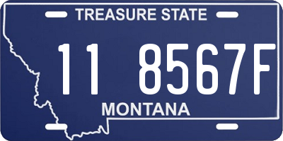 MT license plate 118567F